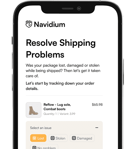 Resolve Shipping Problems on Mobile