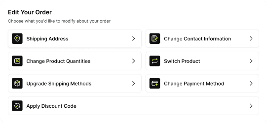 Seamless Order Modification