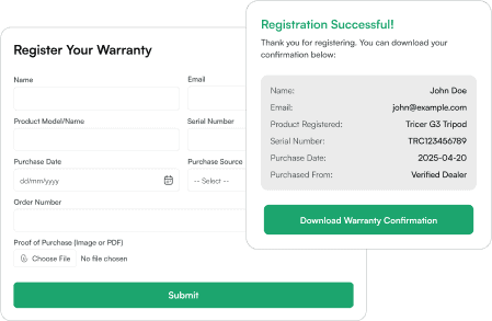 Easy Warranty Registration